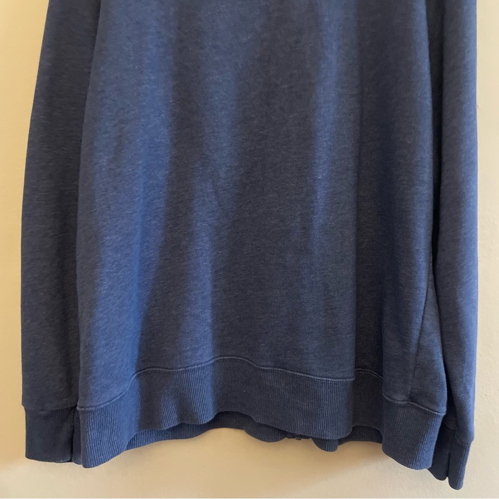Old Navy Blue Mock Neck Zip-Up Sweatshirt with Pink Logo - Picture 15 of 16